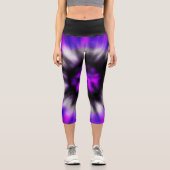 Leggings Capri Teinture à tarte bleu violet multicolore tendance (Recto)