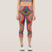 Leggings Capri Teinture à tarte orange (Recto)