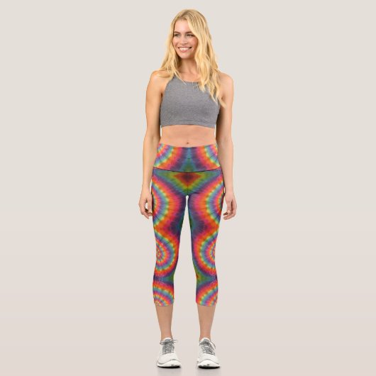 Leggings Capri Teinture à tarte orange (Recto)
