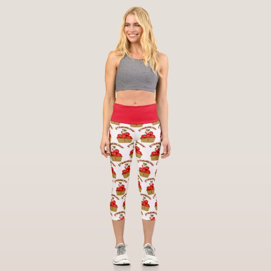 Leggings Capri Temps de la fraise ! (Recto)