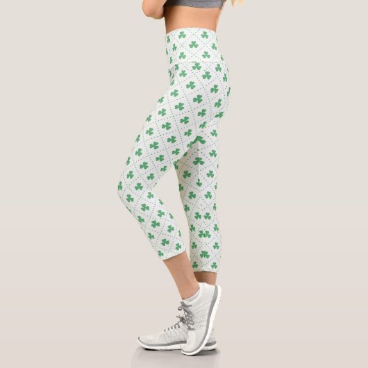 Leggings Capri Tendance Feuille de Trèfle pour une (Gauche)