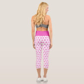Leggings Capri Tendance rose blanc moderne Élégante Modèle femmes (Verso)