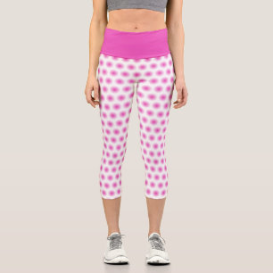 Leggings Capri Tendance rose blanc moderne Élégante Modèle femmes