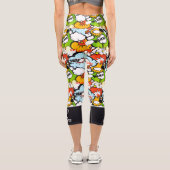 Leggings Capri Tennis Design Super Hero Pop Art Funny Custom (Verso)
