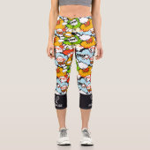 Leggings Capri Tennis Design Super Hero Pop Art Funny Custom (Recto)