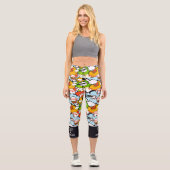 Leggings Capri Tennis Design Super Hero Pop Art Funny Custom (Recto)