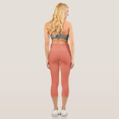 Leggings Capri Terra Cotta couleur uni clair (Verso)