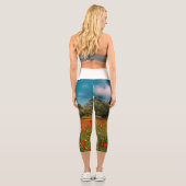 Leggings Capri terrain fleuri et arboré (Verso)