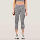 Leggings Capri Terrazzo gris moderne (Recto)