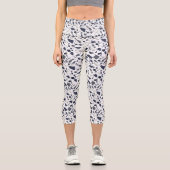 Leggings Capri Terrazzo noir et gris Abstrait (Recto)