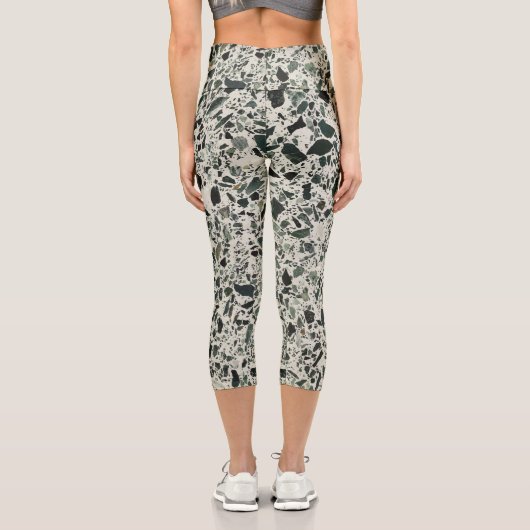 Leggings Capri Terrazzo Vert Moderne (Verso)