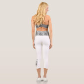 Leggings Capri Tête de Bouledogue Français (Verso)