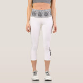 Leggings Capri Tête de Bouledogue Français (Recto)