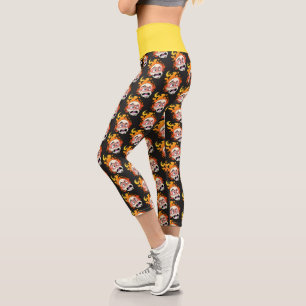 Leggings Capri Tête de feu Scovillelicous haut taille Yoga Capris