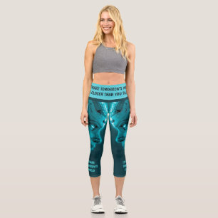 LEGGINGS CAPRI TÊTE ROBOTIQUE CYBORG