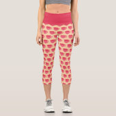 Leggings Capri Teups roses (Recto)