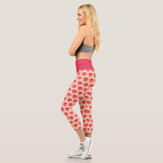 Leggings Capri Teups roses (Gauche)