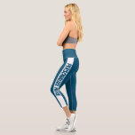 Leggings Capri Texte personnalisé trié<br><div class="desc">Ajoutez votre propre texte à ces légendes capri faciles à personnaliser de Ricaso</div>