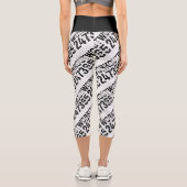 Leggings Capri Texte usé et rayé Workout 247365 rustique (Verso)