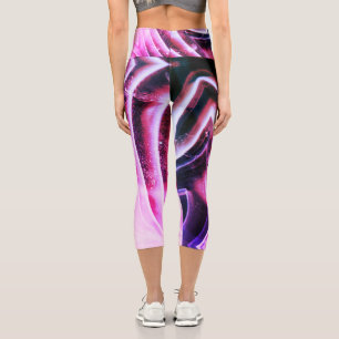 Leggings Capri Texture de pierre de gemme semi-précieuse