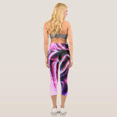 Leggings Capri Texture de pierre de gemme semi-précieuse (Verso)