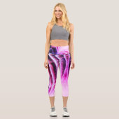 Leggings Capri Texture de pierre de gemme semi-précieuse (Recto)