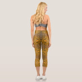 Leggings Capri Texture d'écorce d'ananas (Verso)