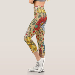 Leggings Capri Texture des fleurs