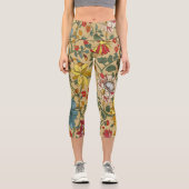 Leggings Capri Texture des fleurs (Recto)