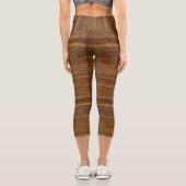 Leggings Capri Texture en bois (Verso)