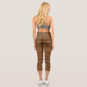 Leggings Capri Texture en bois (Verso)