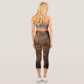 Leggings Capri Texture en cuir brut vintage (Verso)