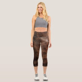 Leggings Capri Texture en cuir brut vintage (Recto)