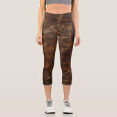 Leggings Capri Texture en cuir brut vintage (Recto)