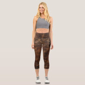 Leggings Capri Texture en cuir brut vintage (Recto)