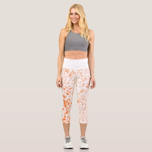 Leggings Capri Texture - Orange (Recto)