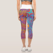 Leggings Capri textures psychodeliques (Verso)