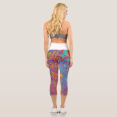 Leggings Capri textures psychodeliques (Verso)