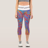 Leggings Capri textures psychodeliques (Recto)