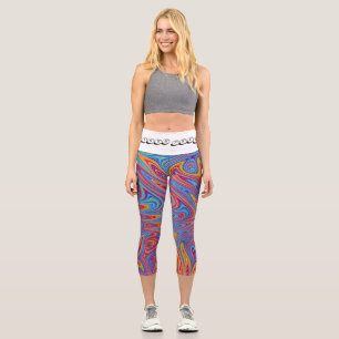 Leggings Capri textures psychodeliques