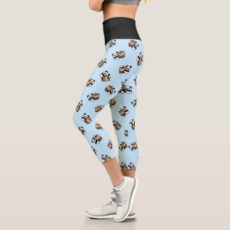 Leggings Capri Thé à bulle mou et ours de panda
