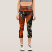 Leggings Capri The Flight of the Phoenix – Fiery Abstract Rebirth (Recto)