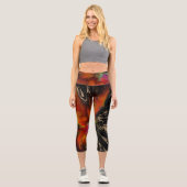 Leggings Capri The Flight of the Phoenix – Fiery Abstract Rebirth (Recto)