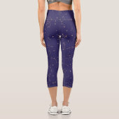 Leggings Capri Thème Solareclipse étoile d'or céleste (Verso)