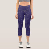 Leggings Capri Thème Solareclipse étoile d'or céleste (Recto)
