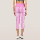 Leggings Capri Tiedye rose spirale hippie teint (Verso)