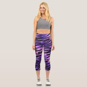 Leggings Capri Tiger Grandes Fourrure animale Métallique (Recto)