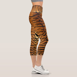 Leggings Capri Tigre de fourrure d'animal de la jungle tribale Im