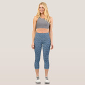 Leggings Capri Tigre en bleu (Recto)