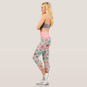 Leggings Capri Timbres postés de Noël rétro